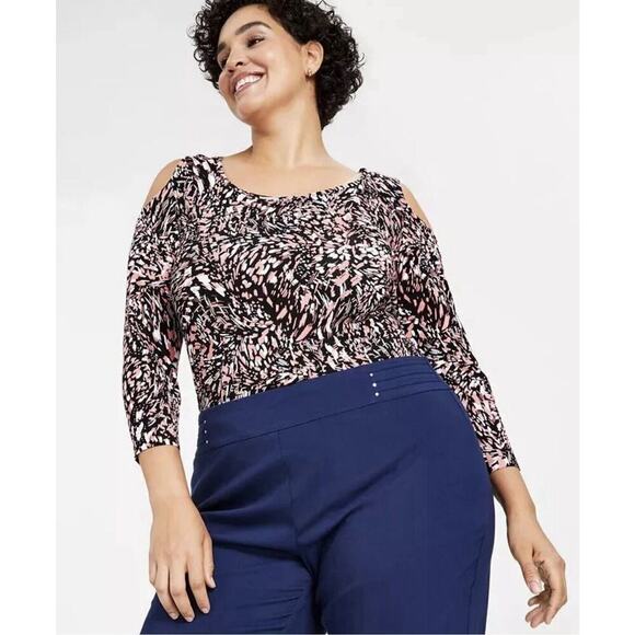 Jm Collection Blue Tummy Control Pull-on Slim-Leg Pants Plus Petite‎ Size 16WP - Picture 2 of 5